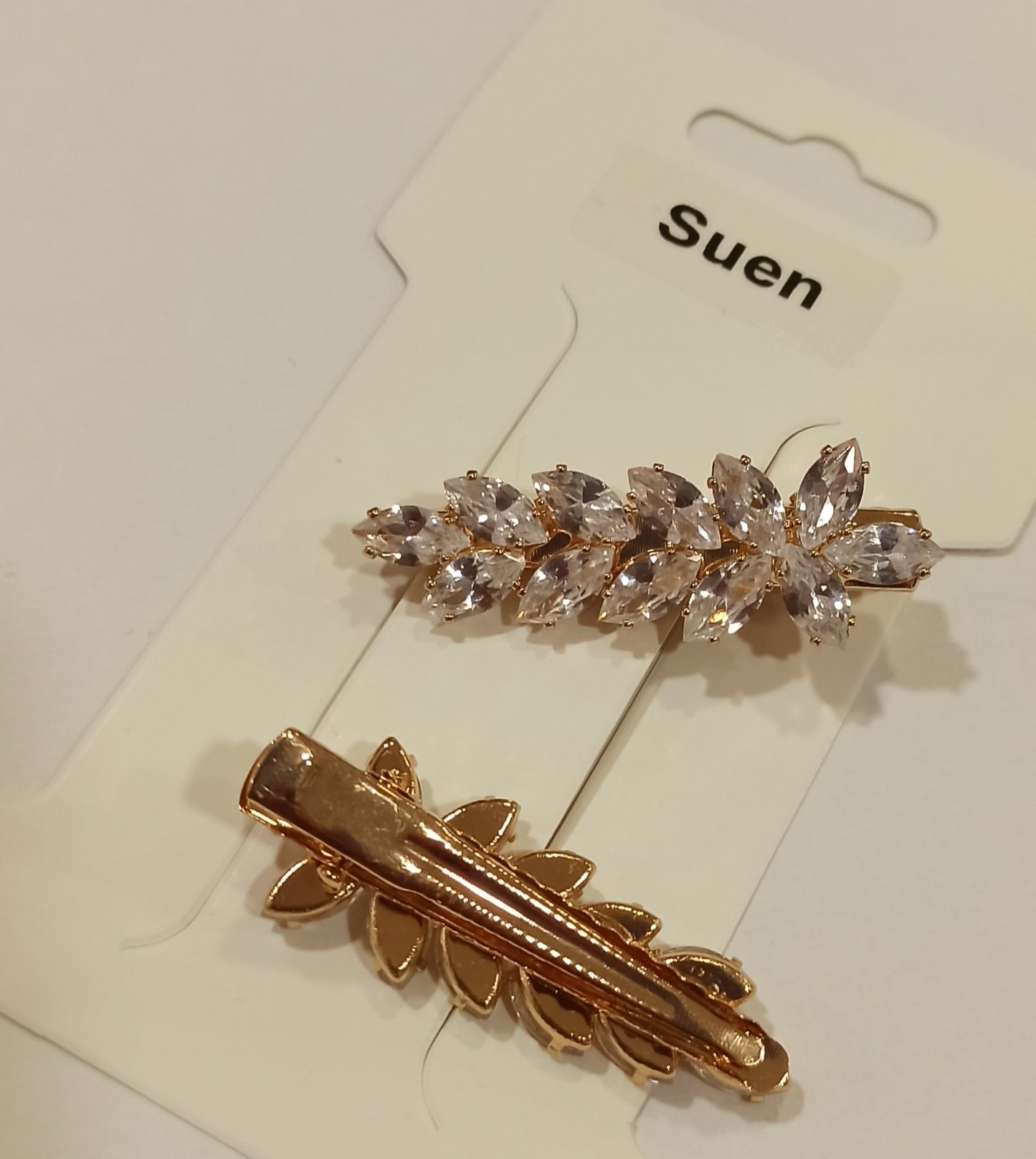Pinzas de Pedrería Plateadas para Recogidos de Fiesta