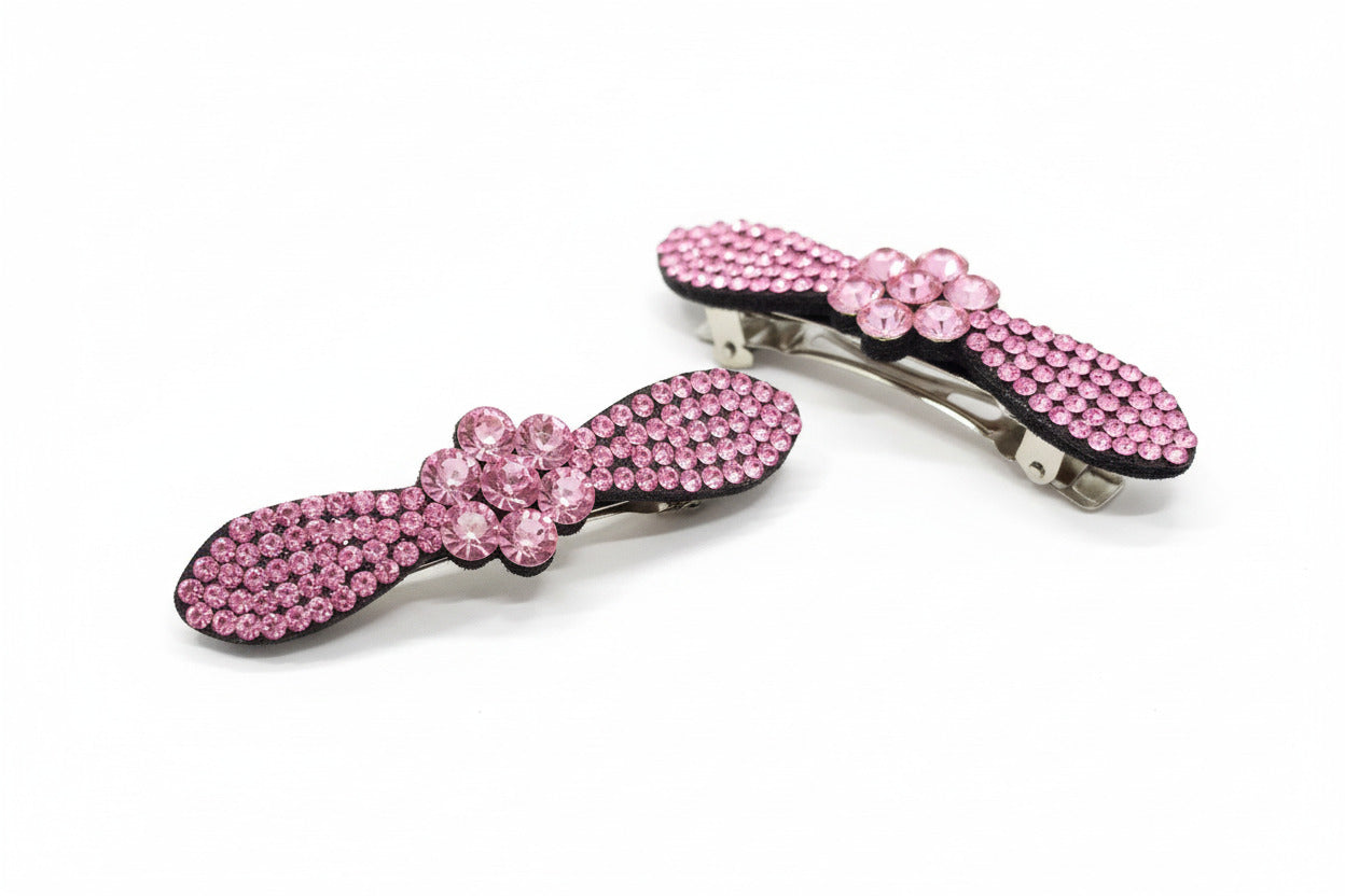 Clip para el Pelo Fucsia con Brillos - Pasador de Fiesta