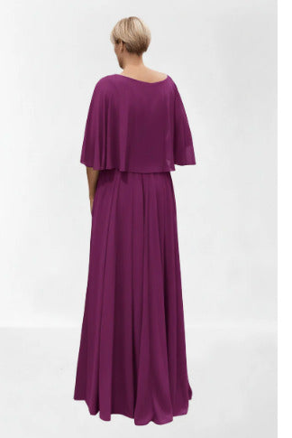 espalda vestido de fiesta largo talla grande burganvilla con detalles de encaje y brillos