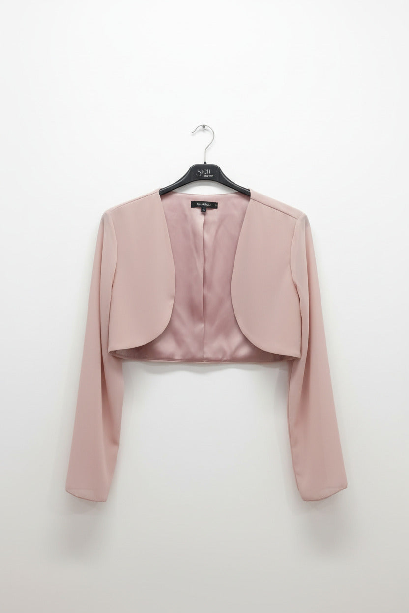 Torera de Gasa Talla Grande con Manga Campana para Eventos Rosa 42 44