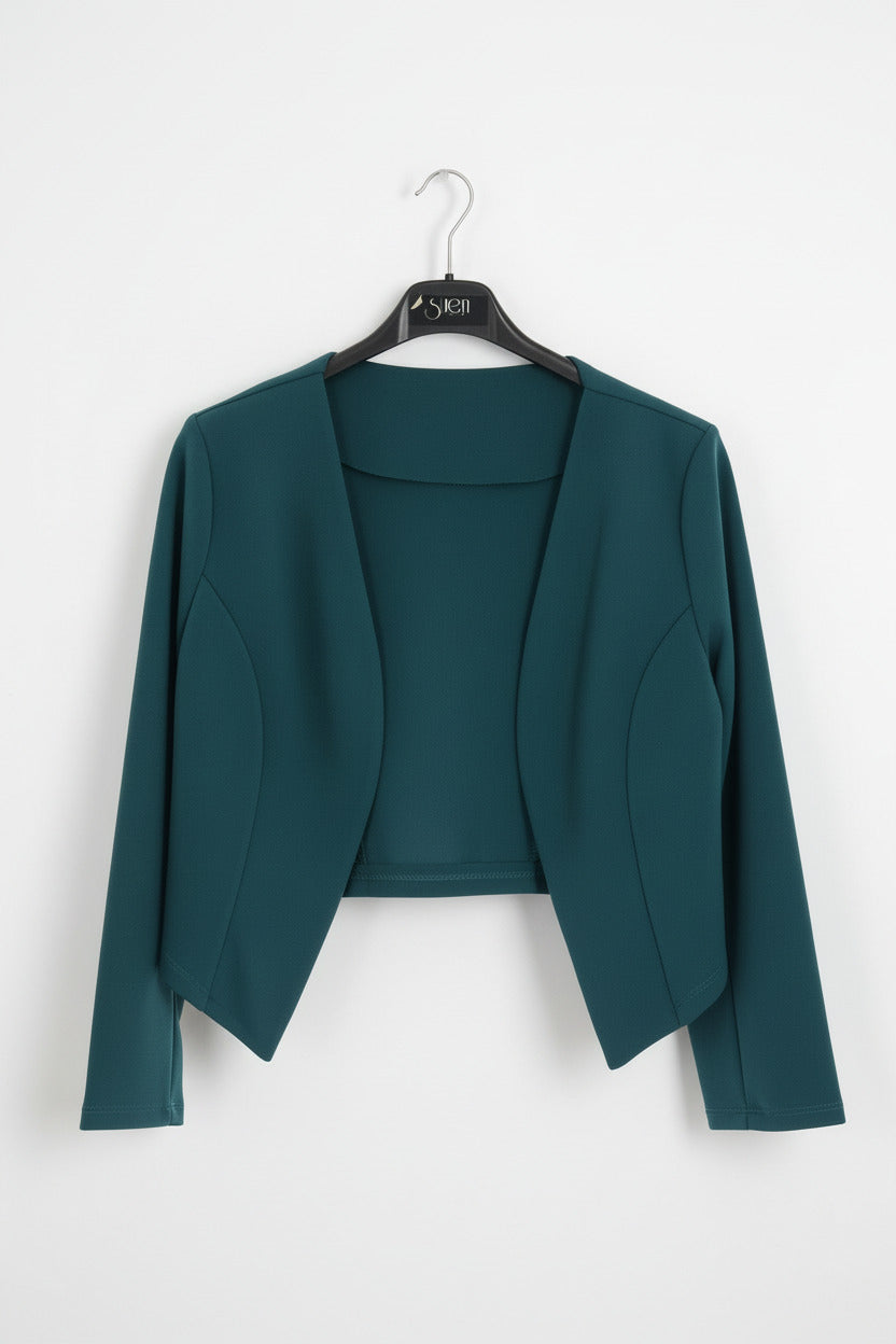 Torera de Fiesta para Mujer Verde azulado U (36 38)