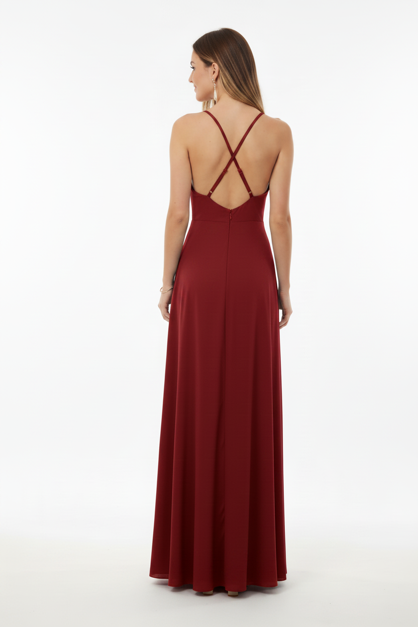 Long party dress with a slit in the skirt, Avignon