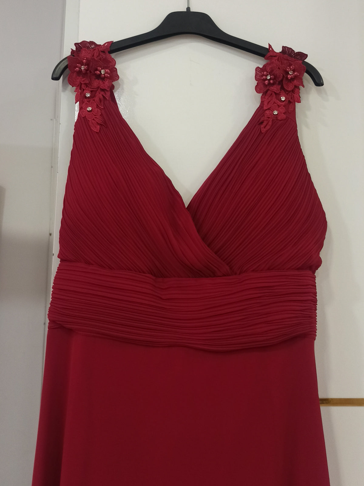 Vestido de Fiesta Largo Ferrara-Talla Grande y Tirantes con Encaje