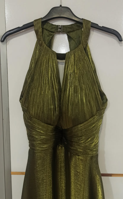 Vestido de Fiesta Harbin-Metalizado con escote Halter