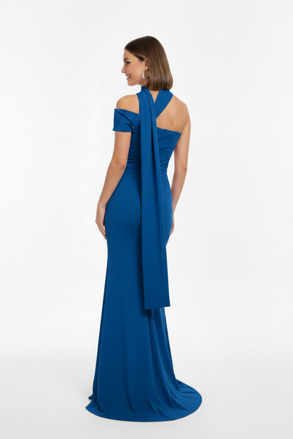 Vestido de Fiesta Zadar-Corte Sirena y Escote Asimétrico