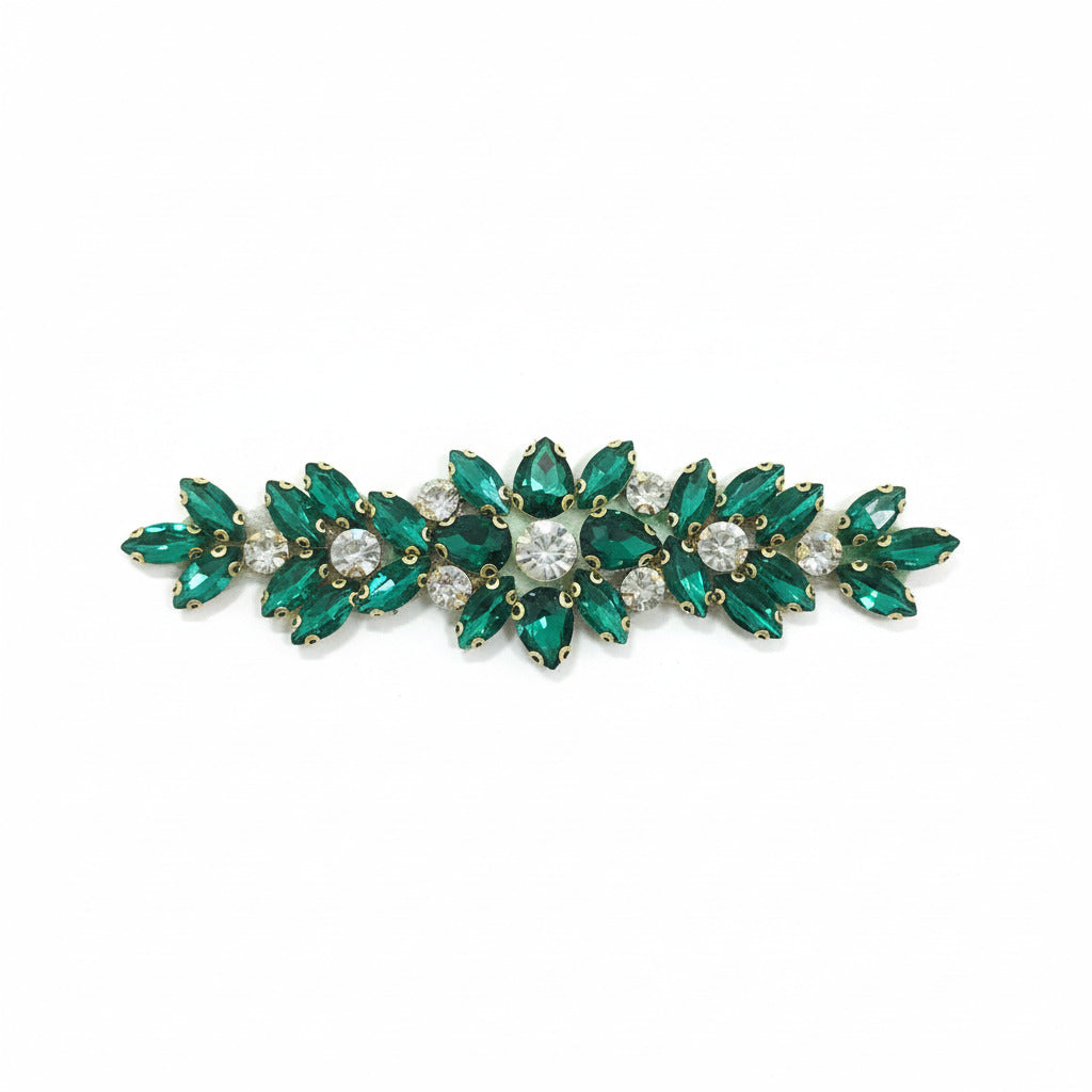Aplicación de Pedrería para Vestidos de Fiesta verde