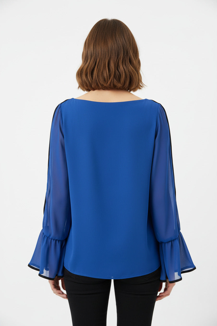 Blusa de Fiesta Manga Larga transparente