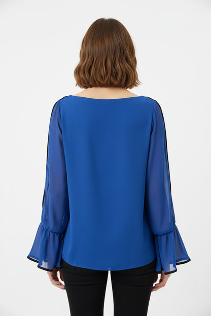 Blusa de Fiesta Manga Larga transparente