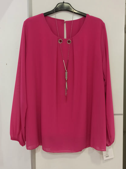 Blusa de Fiesta Collar - Escote con Detalle de Collar Integrado