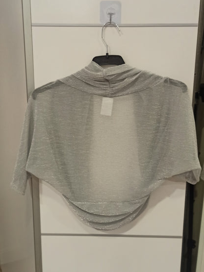 espalda bolero de mujer para fiesta plata