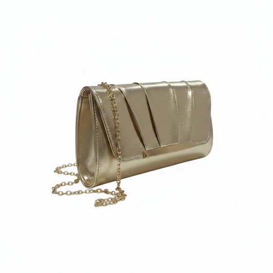 bolso de fiesta dorado de mano