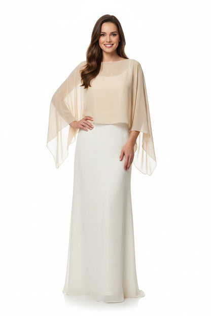 Capa de Gasa para Eventos y Fiestas Beige