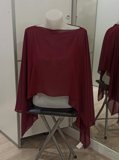 Capa de Gasa para Eventos y Fiestas Granate