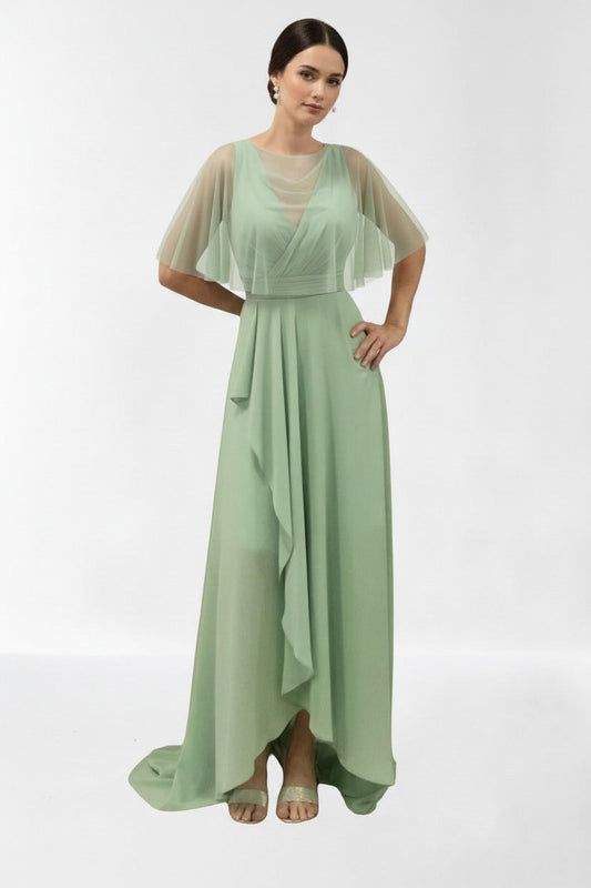 Capa de Tul Elástico Verde Agua - Complemento de Fiesta Elegante Verde claro