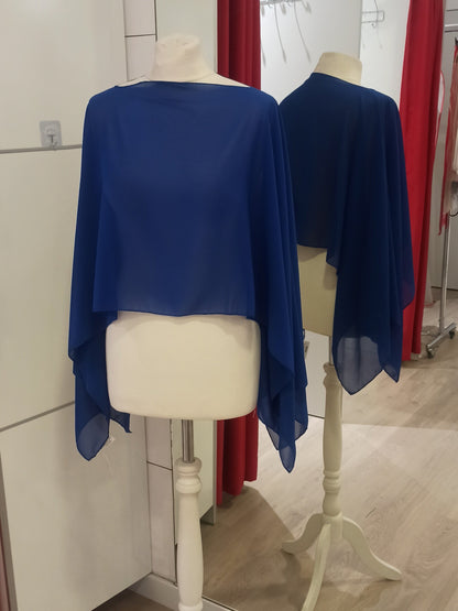 Capa de Gasa para Eventos y Fiestas Azul
