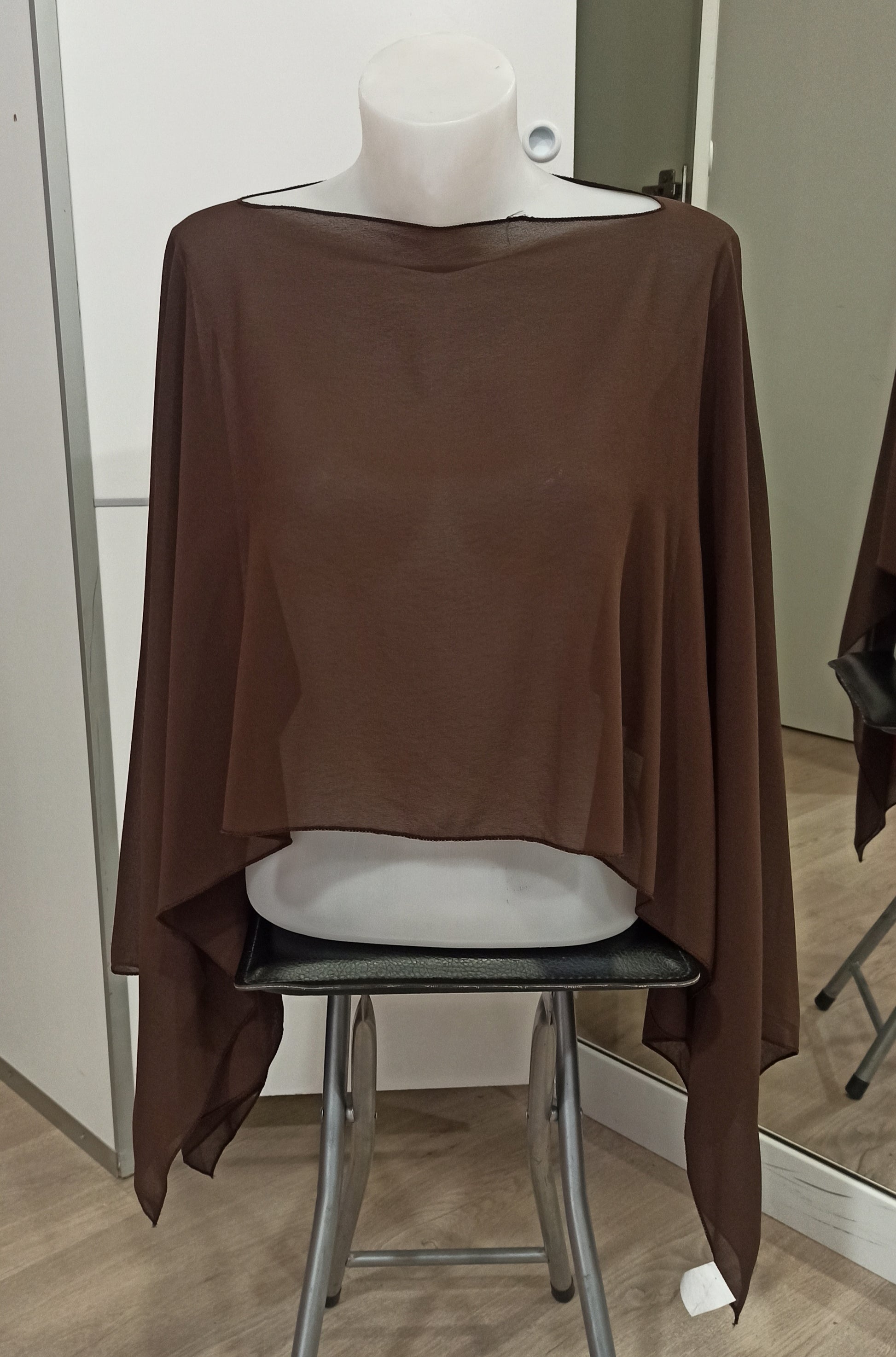 capa de gasa marrón para vestidos de fiesta