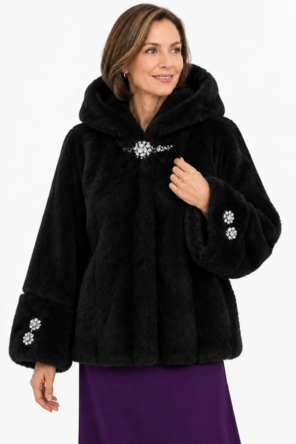  chaqueta negra con capucha