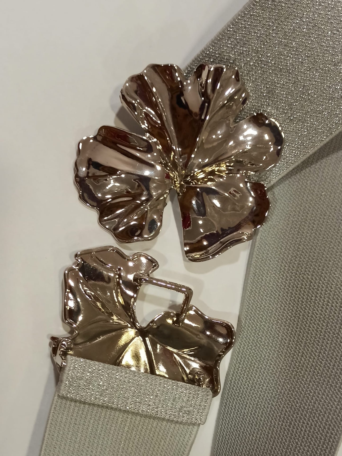 Cinturón de Fiesta Plata con Flor