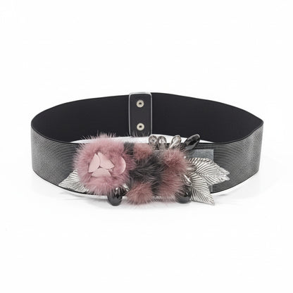 Cinturón de Fiesta Tonos rosados y Plata para Bodas