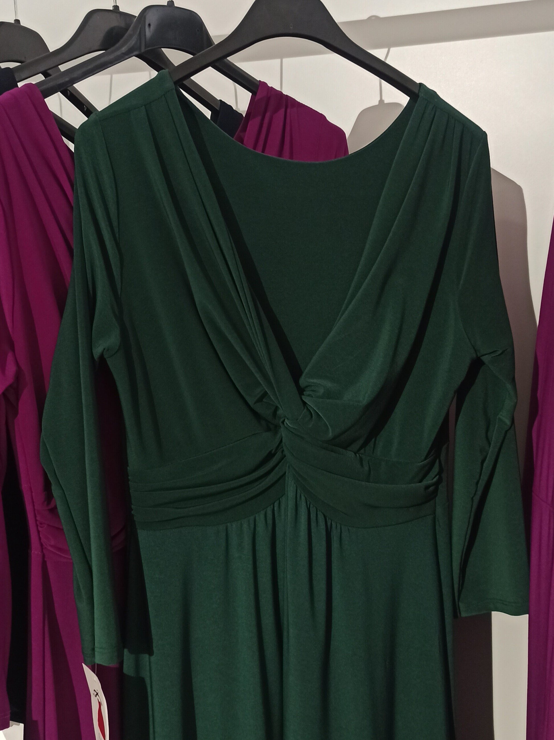 Vestido de Fiesta Largo Lima - Manga Francesa y Escote Pico