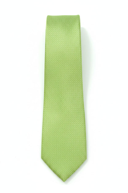 Corbata Verde Lima con Textura para Hombre - Elegante y Moderna