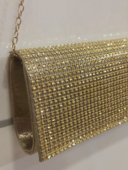 Bolso de Fiesta Dorado con Lentejuelas