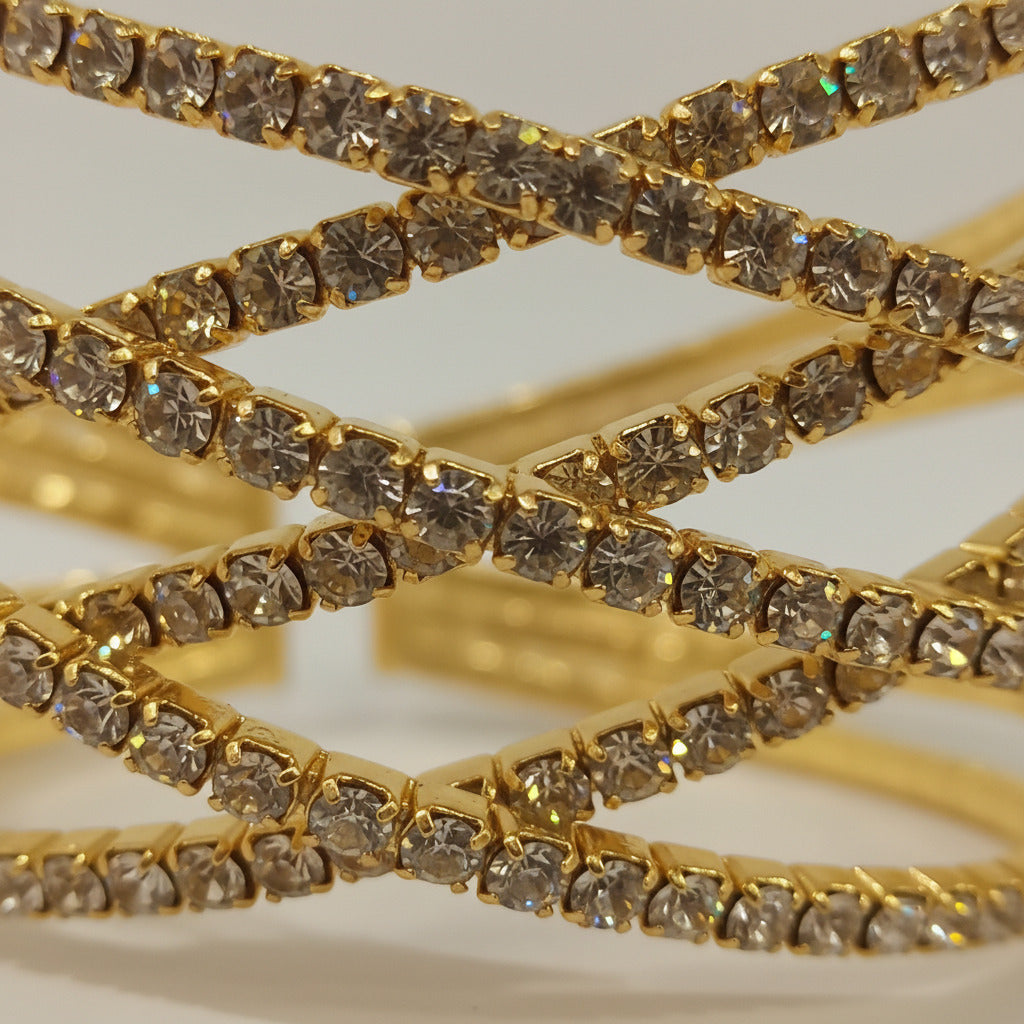 Brazalete de Fiesta Brillos en Plata o Dorado