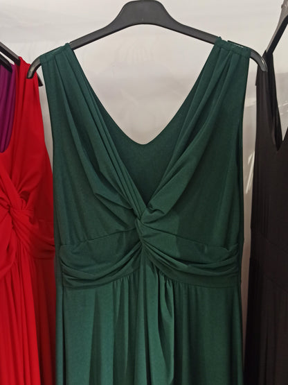 Vestido de Fiesta Largo Arau - Escote Pico Cruzado Licra Elástica