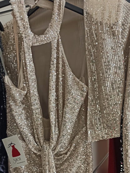 Vestido de Fiesta Tobillero Albury - Lentejuelas y Escote Halter