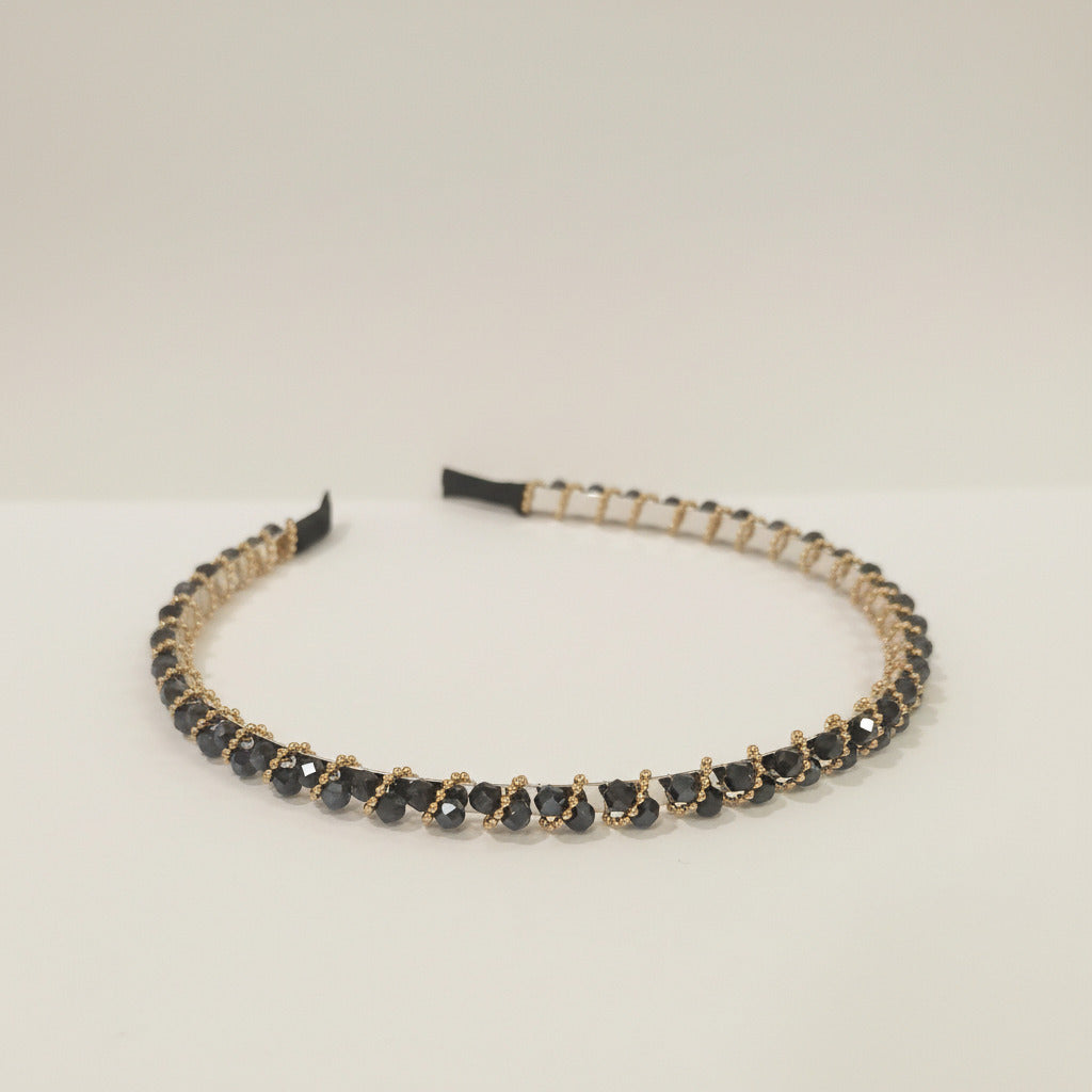 Diadema de Pedrería Azul Marino