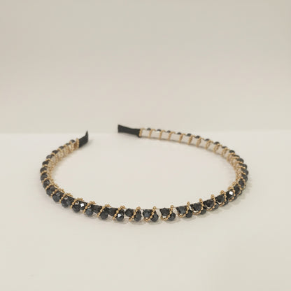 Diadema de Pedrería Azul Marino