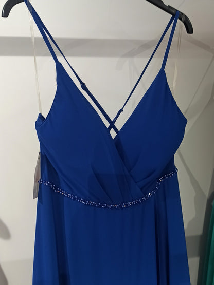 Vestido Largo de Fiesta Aviñón-Con Abertura en Falda y Pedrería