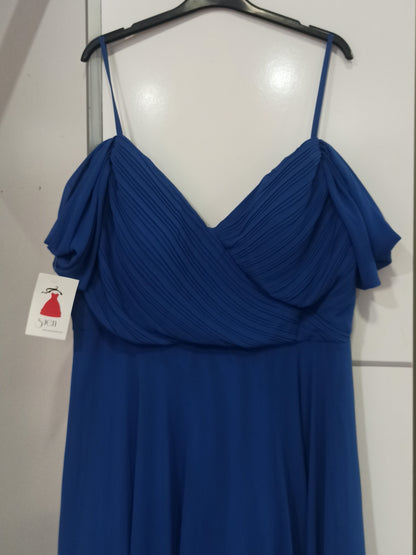 escote Vestido de Fiesta Largo Carcasone-Talle Grande Escote Corazón azul