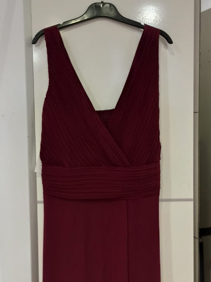 Vestido de Fiesta Largo Jaipur-Talla Grande con Escote pico y Abertura en la Falda