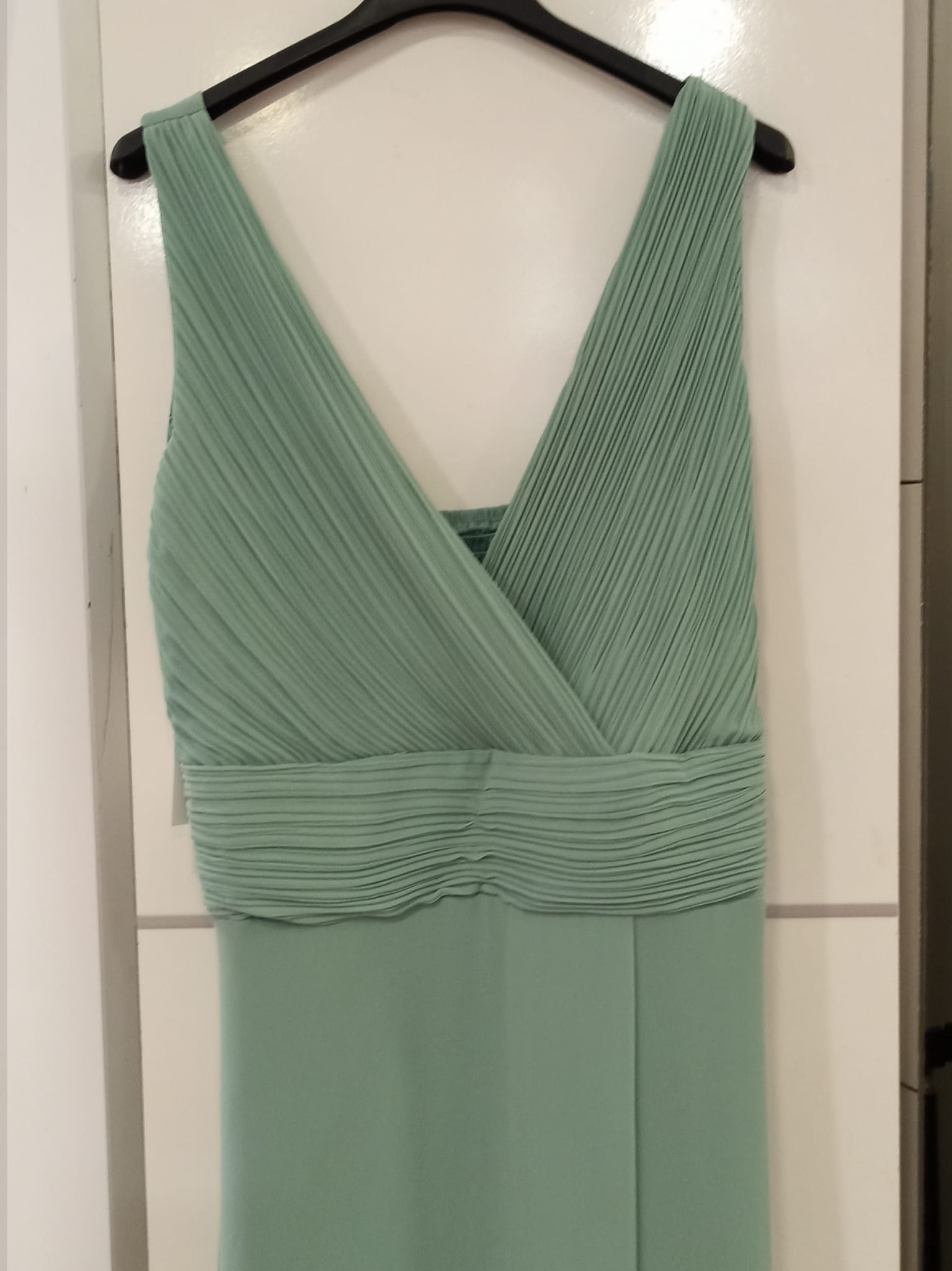 Vestido de Fiesta Largo Jaipur-Talla Grande con Escote pico y Abertura en la Falda