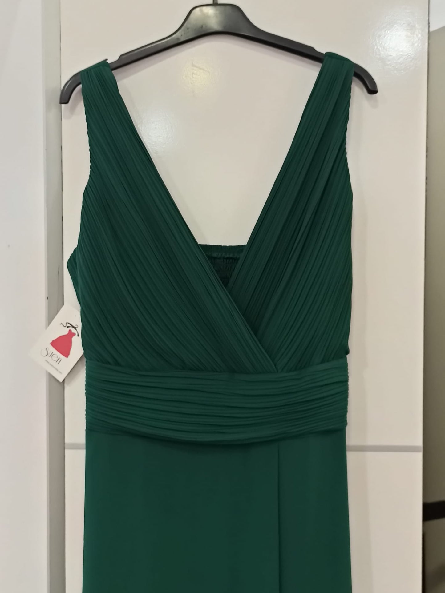 Vestido de Fiesta Largo Jaipur-Talla Grande con Escote pico y Abertura en la Falda
