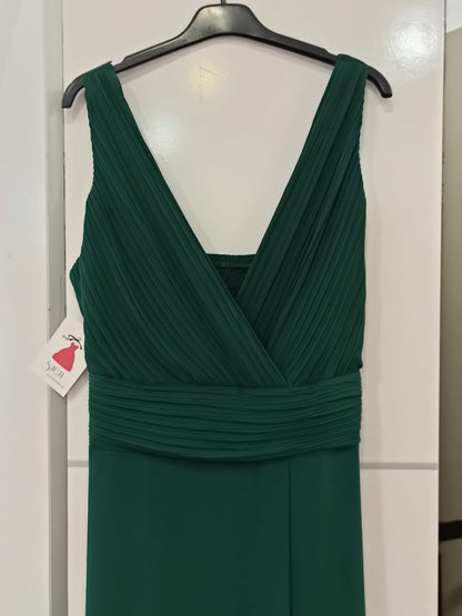 Vestido de Fiesta Largo Jaipur-Talla Grande con Escote pico y Abertura en la Falda