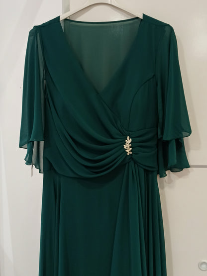 Vestido de fiesta largo Lecce-Talla grande con broche