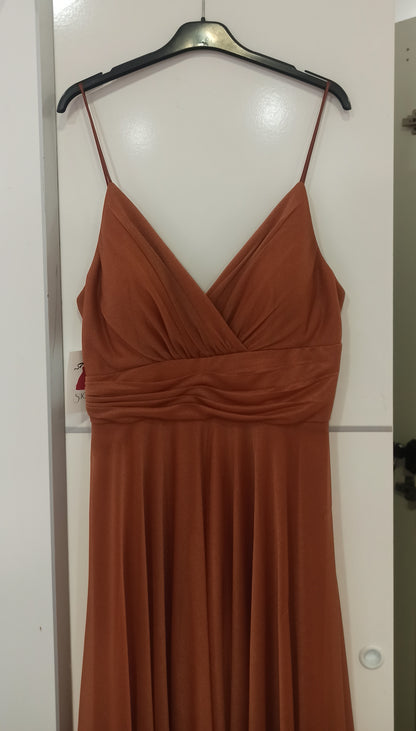 Vestido de Fiesta Largo Sochy - Falda con Vuelo y Tirantes Finos