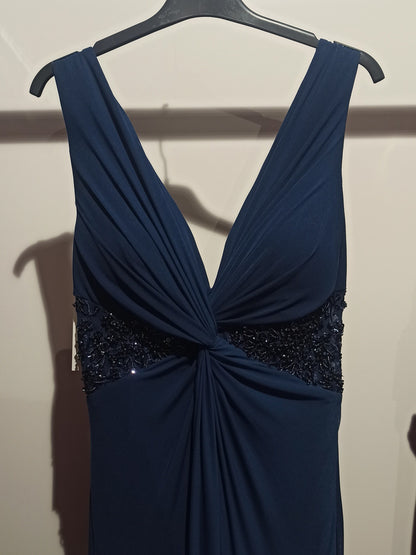 Vestido de Fiesta Largo Chicago - Escote en V con Pedrería en Cintura