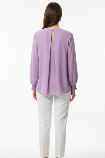 Blusa de Fiesta Collar lila-Vista trasera