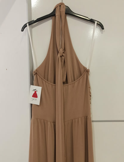 Mono de Fiesta Escote Halter Zwolle - Pantalón Ancho Elegante