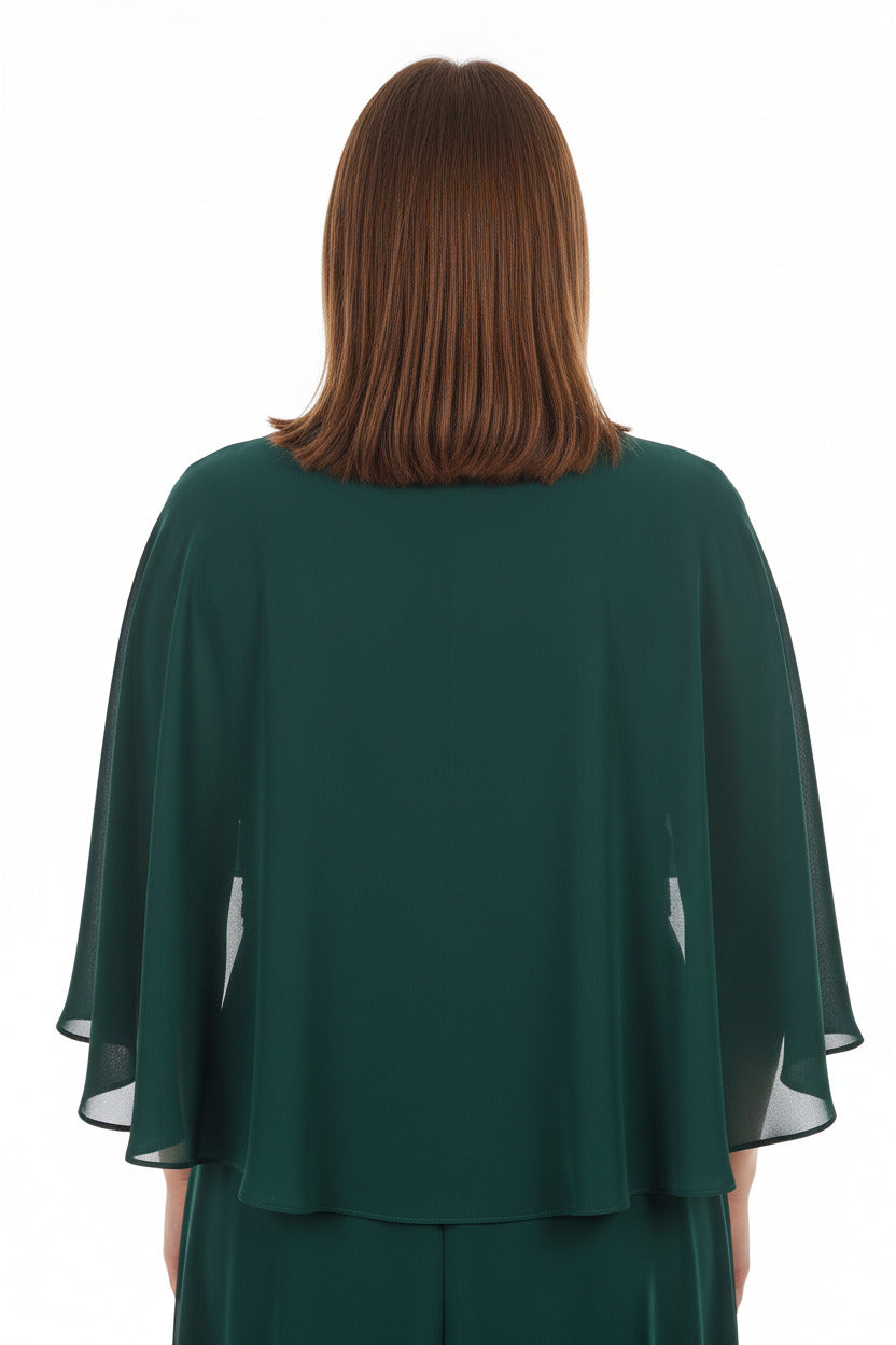 espalda Vestido de Fiesta invitada boda largo Talla Grande Encaje en la Cintura verde