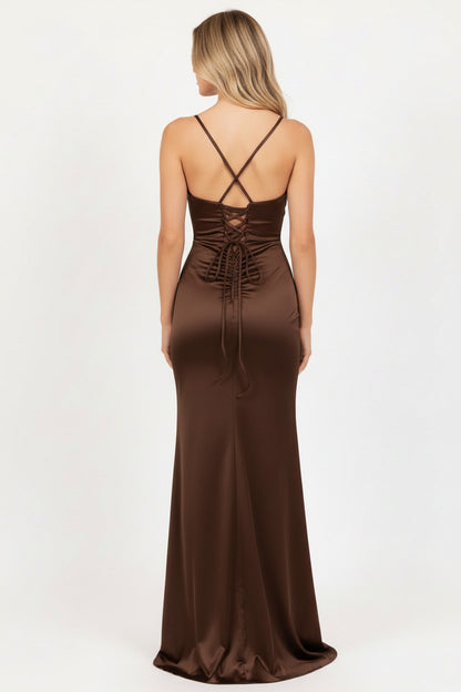 Espalda Vestido fiesta sirena Graz espalda corset -Vista trasera