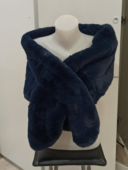 Estola de pelo cruzada Azul marino U (36 38)