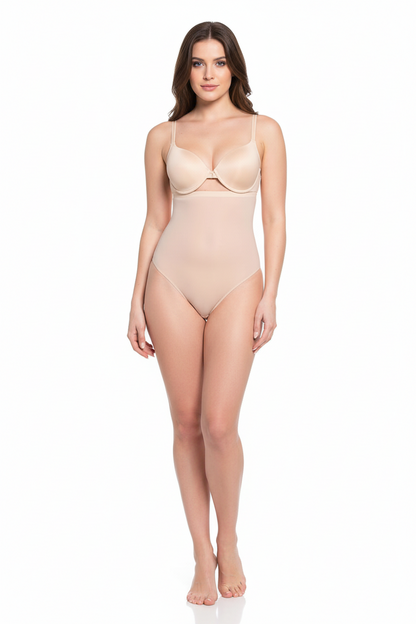 Faja Tanga Reductora de Talle Alto - Nivel Medio de Compresión Beige