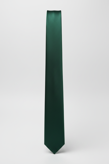 Corbata estrecha verde oscuro 4cm
