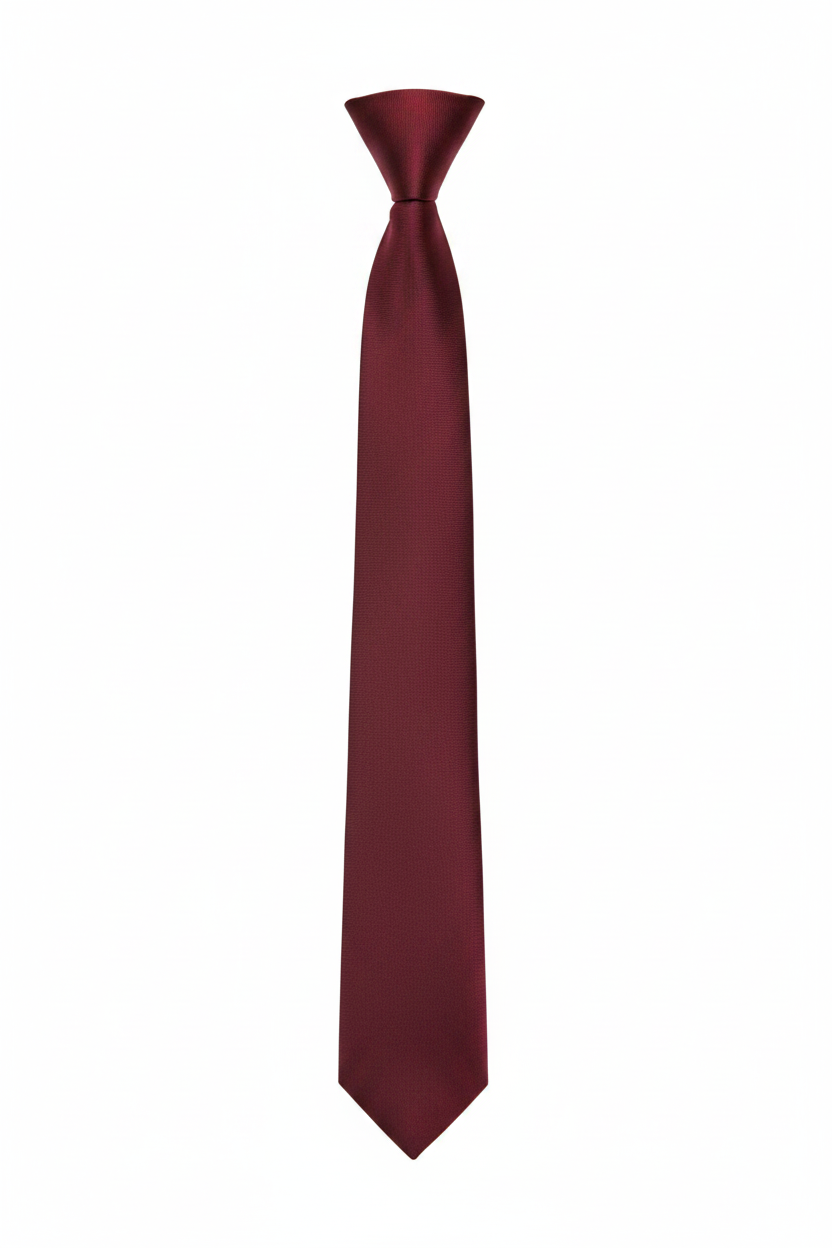 Corbata estrecha burdeos 4cm fondo blanco