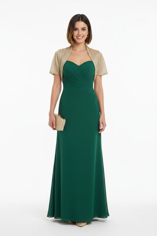 bolero de fiesta para mujer dorado