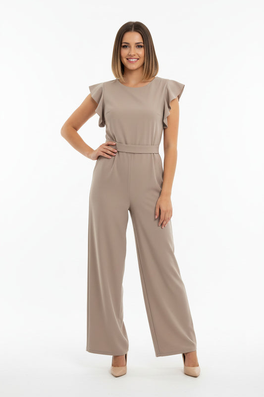 Mono de Vestir Manga Volante Zwolle Beige 40 42